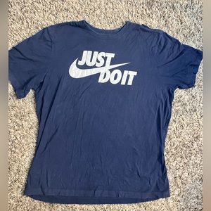 NIKE Dark blue Men tee shirt - just do it